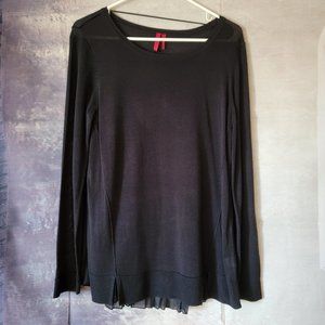 Love Scarlett Black Sweater with pleated see through Back Size M